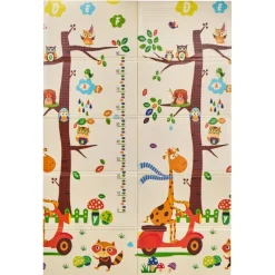 MS Mantas Y Gimnasios De Actividades-Alfombra de juegos XL Reversible Zebra/Jirafa