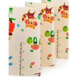 MS Mantas Y Gimnasios De Actividades-Alfombra de juegos XXL Reversible Zebra/ Girafa