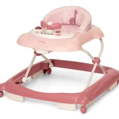 ASALVO Andadores Para Bebés-Andador Jirafa Rosa