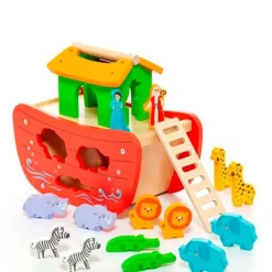 Arca Noe Madera 12 figuras animales*MOLTO Hot