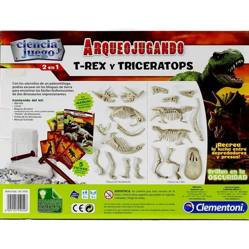 Arqueojugando T-Rex y Triceratops*CLEMENTONI Best