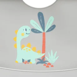 INTERBABY Baberos-Babero silicona Dinosaurio