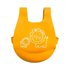 MS Baberos-Babero y Mantel de silicona Azul y naranja