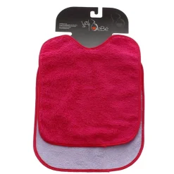 Baberos rizo y goma cuello Rosa y Lila 2 uds*VADEBEBE Best