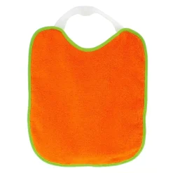 Baberos rizo y goma cuello Gris y Naranja 2 uds*VADEBEBE