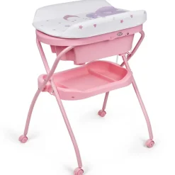MS Bañeras Para Bebés-Bañera Bebé con cambiador Bubble Rosa