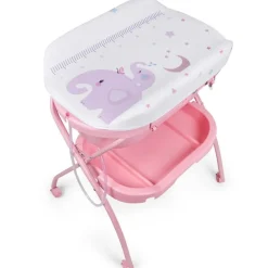 MS Bañeras Para Bebés-Bañera Bebé con cambiador Bubble Rosa