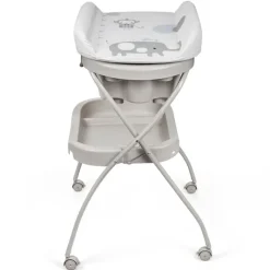 MS Bañeras Para Bebés-Bañera con cambiador Bubble Gris