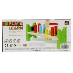 DRIM DISCOUNT Juegos De Madera|Primera Infancia Y Preescolar-Banco con Martillo Madera