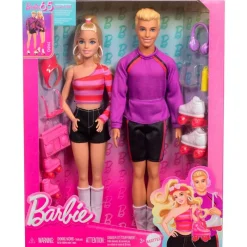 MATTEL Muñecas-Barbie & Ken Patinadores 65 Aniversario