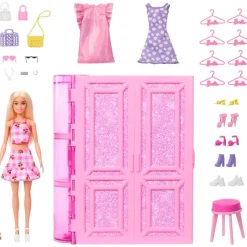 MATTEL Muñecas-Barbie Dream Closet Armario Ensueño con Muñeca