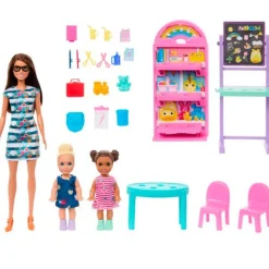 MATTEL Muñecas-Barbie Pack Escuela Infantil