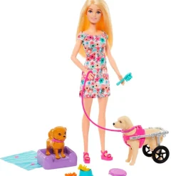 MATTEL Muñecas-Barbie Paseadora de Perros