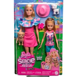 MATTEL Muñecas-Barbie Stacie Pack Muñecas Rescate Hermanas