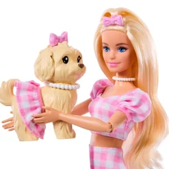 MATTEL Muñecas-Barbie Twinning Looks Muñeca Perrito Vestido Cuadros