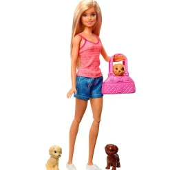 MATTEL Muñecas-Barbie y sus Cachorritos