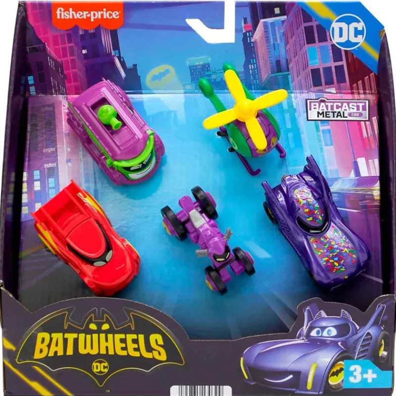 IMAGINEXT Vehículos, Trenes Y Parkings-Batwheels Pack 5 Vehículos