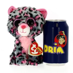 SELECCION DRIM Primera Infancia Y Preescolar-Beanie Boo's Leopardo Gris de Peluche de 15 cm