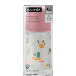 SUAVINEX Biberones-Biberon PP 270ml Walk Rosa