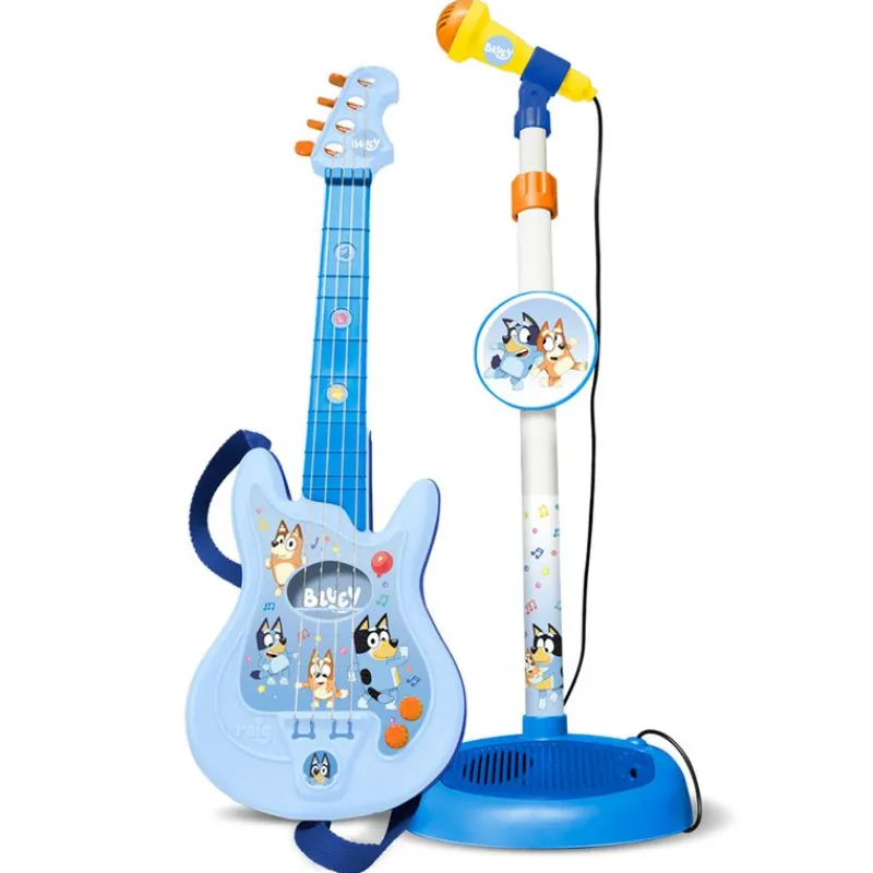 CLAUDIO REIG Instrumentos Musicales-Bluey Pack Guitarra + Micrófono