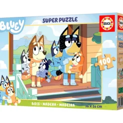 EDUCA Juegos De Madera|Primera Infancia Y Preescolar-Bluey Puzzle Madera 100 Piezas