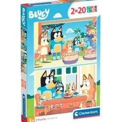 CLEMENTONI Puzzles Y Construcciones-Bluey Puzzle 2x20 Piezas