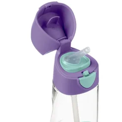 B.BOX Botellas Y Cantimploras-Botella Tritán con pajita 450 ml Lila