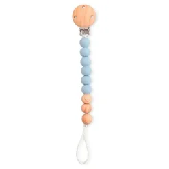 SARO Chupetes Y Dentición-Cadena portachupete silicona Woody Azul