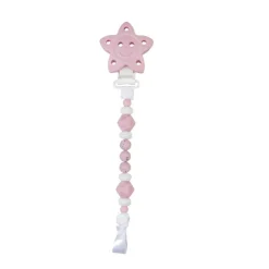 Cadena Portachupete Silicona Estrella Rosa*SARO Discount