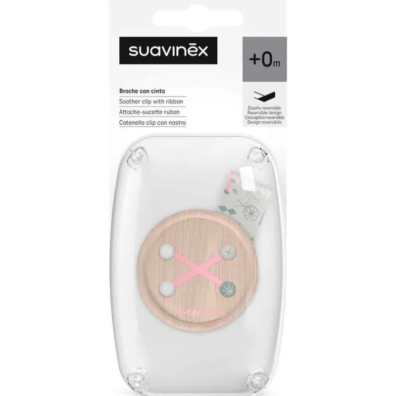 SUAVINEX Chupetes Y Dentición-Cadena portachupete tejido Nude