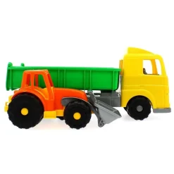 ANDRONI GIOCATTOLI Vehículos, Trenes Y Parkings-Camión Con Maquinaría De Obras