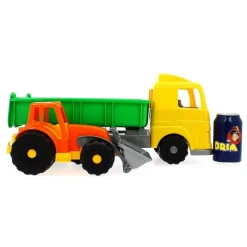ANDRONI GIOCATTOLI Vehículos, Trenes Y Parkings-Camión Con Maquinaría De Obras