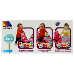 MOLTO Primera Infancia Y Preescolar-Camión Correpasillos 3 en 1 Rosa