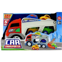 DRIM DISCOUNT Vehículos, Trenes Y Parkings-Camión de Transporte con Vehículos