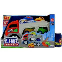 DRIM DISCOUNT Vehículos, Trenes Y Parkings-Camión de Transporte con Vehículos