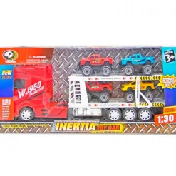 DRIM DISCOUNT Vehículos, Trenes Y Parkings-Camión Transportador con Vehículos 1:30