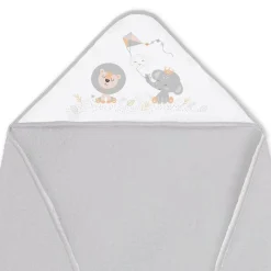 INTERBABY Capas De Baño Para Bebés-Capa baño + babero Cachirulo Gris