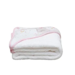 INTERBABY Capas De Baño Para Bebés-Capa baño + babero Elefante blanco/ rosa