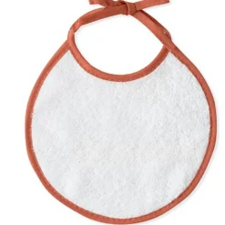 INTERBABY Capas De Baño Para Bebés-Capa baño + babero Leon Palmera Blanco/ Naranja