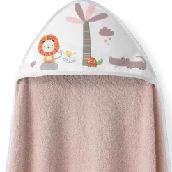 Capa baño + babero Leon Palmera Rosa Maquillaje*INTERBABY Outlet