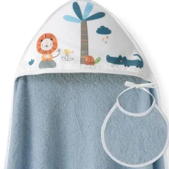 Capa baño + babero Leon Palmera Petroleo*INTERBABY New