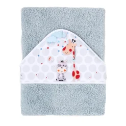 INTERBABY Capas De Baño Para Bebés-Capa Baño Jirafa Gris