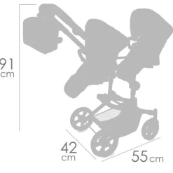 Carro de Muñecas Gemelar Cytix*DECUEVAS Outlet