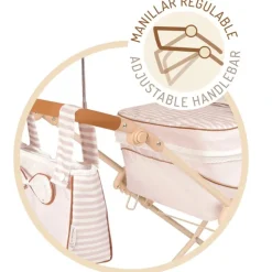 DECUEVAS Muñecas|Juegos Y Juguetes De Imitación-Carro de Muñecas Reborn Verona con Sombrilla