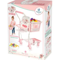 DECUEVAS Juegos Y Juguetes De Imitación-Carro de Super Koala con Accesorios y Portabebé