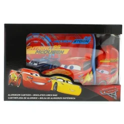 KIDS EUROSWAN Escolar-Cars Bolsa de Almuerzo con Cantimplora