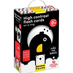 BANANA PANDA Jueguetes De Primera Infancia-Carta de contraste con anillas +0M