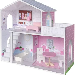 DRIM DISCOUNT Juegos De Madera|Muñecas-Casa de Madera 47x50x23