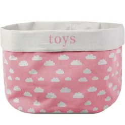 KIOKIDS Decoración Infantil-Cesta de juguetes Rosa