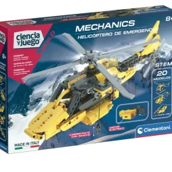CLEMENTONI Juegos Y Juguetes Educativos-Ciencia y Juego Mecanics Helicóptero de Emergencia